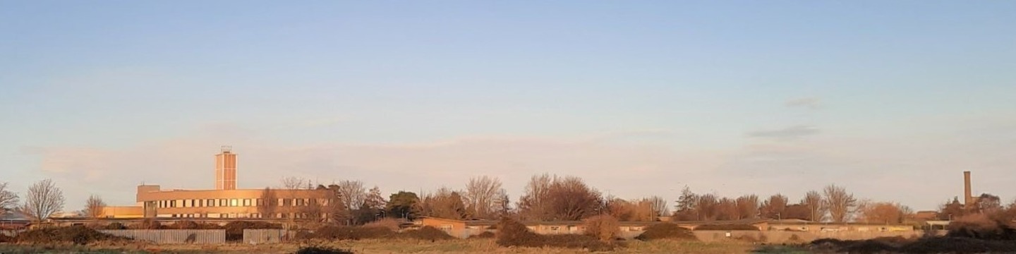 Image of lands with Cherry Orchard Hospital Complex (located to the north of the lands) in Background