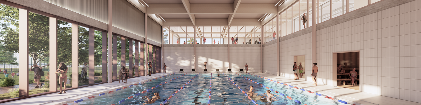 Artist's impression of new swimming pool concept