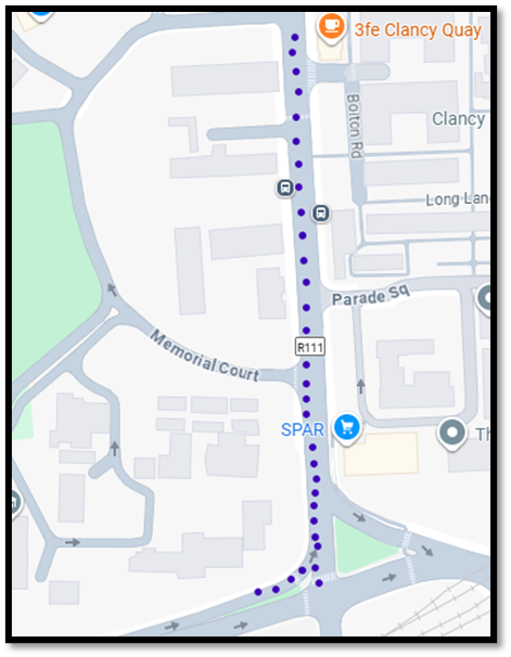 Image 2: Extent of works on South Circular Road