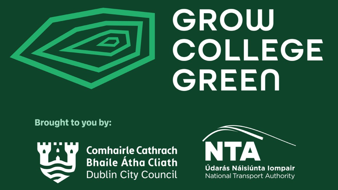 Grow College Logo Lock up with Dublin City Council's and National Transport Authority's logos