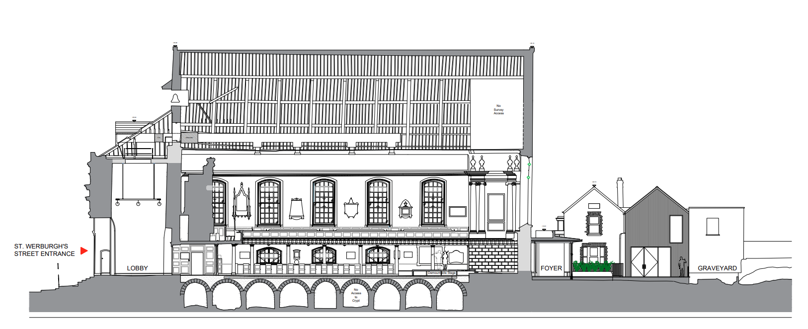 Proposed design of Saint Werburgh's Church (south section)