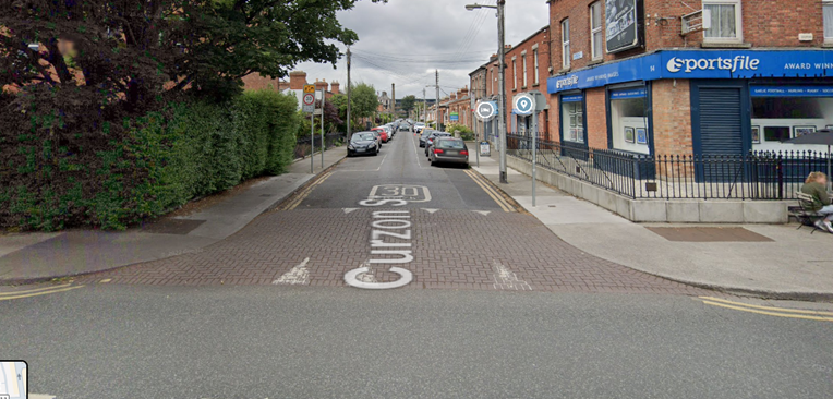 Example of a ‘raised table/ramp’ between Curzon Street and South Circular Rd